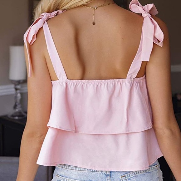- ❤️❤️❤️ Pink Ruffle Top - Picture 2 of 3
